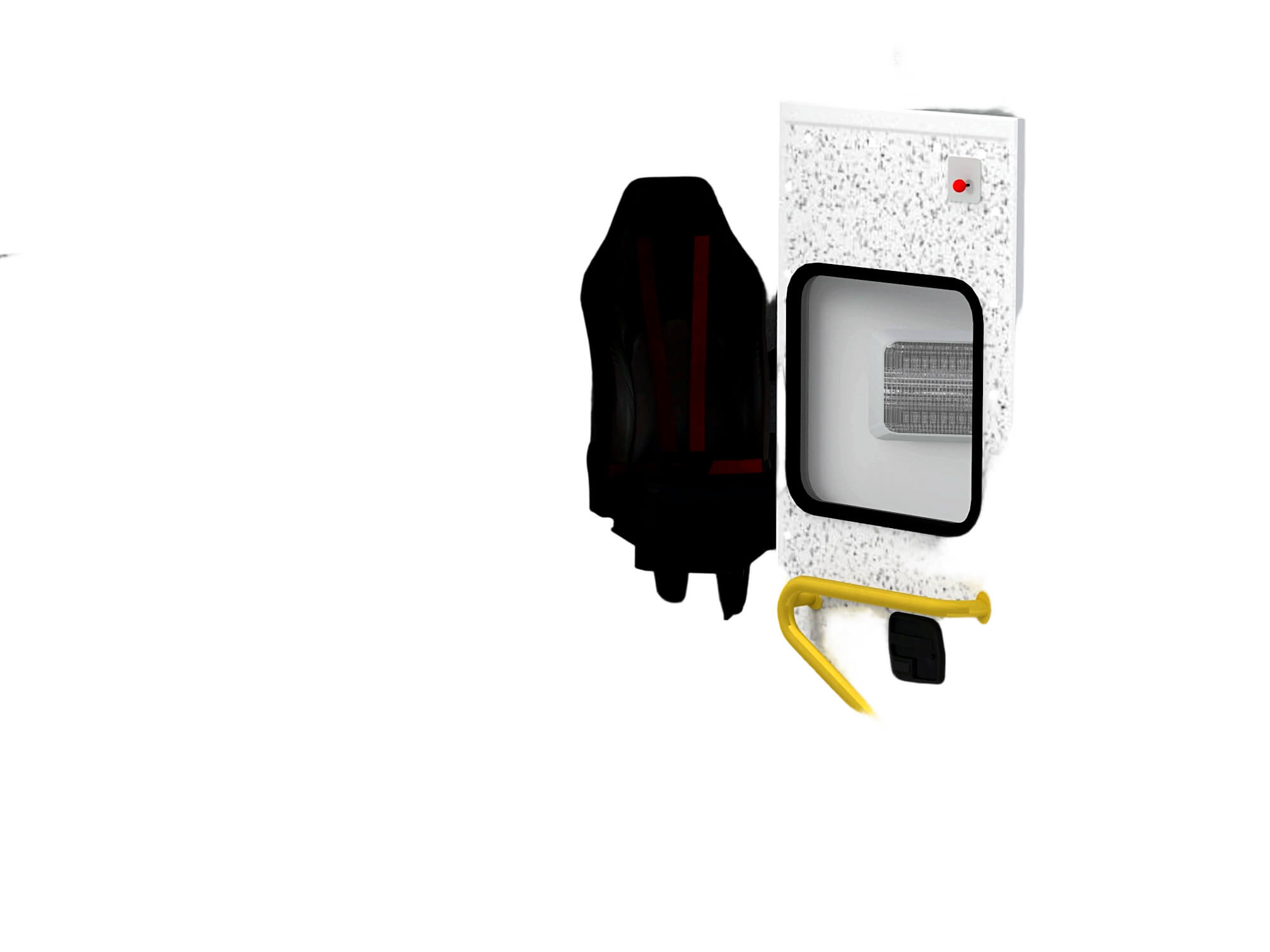 Open Door Ambulance Module With Interior Storage 3D Model