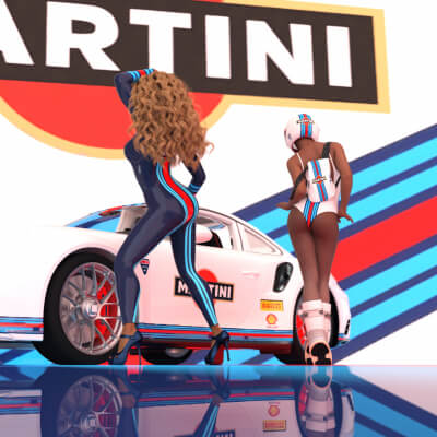 Martini Racing 3D Wallpaper