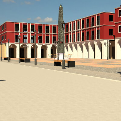 Plaza 3D Wallpaper