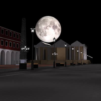 Somewhere Shines a Moon 3D Wallpaper