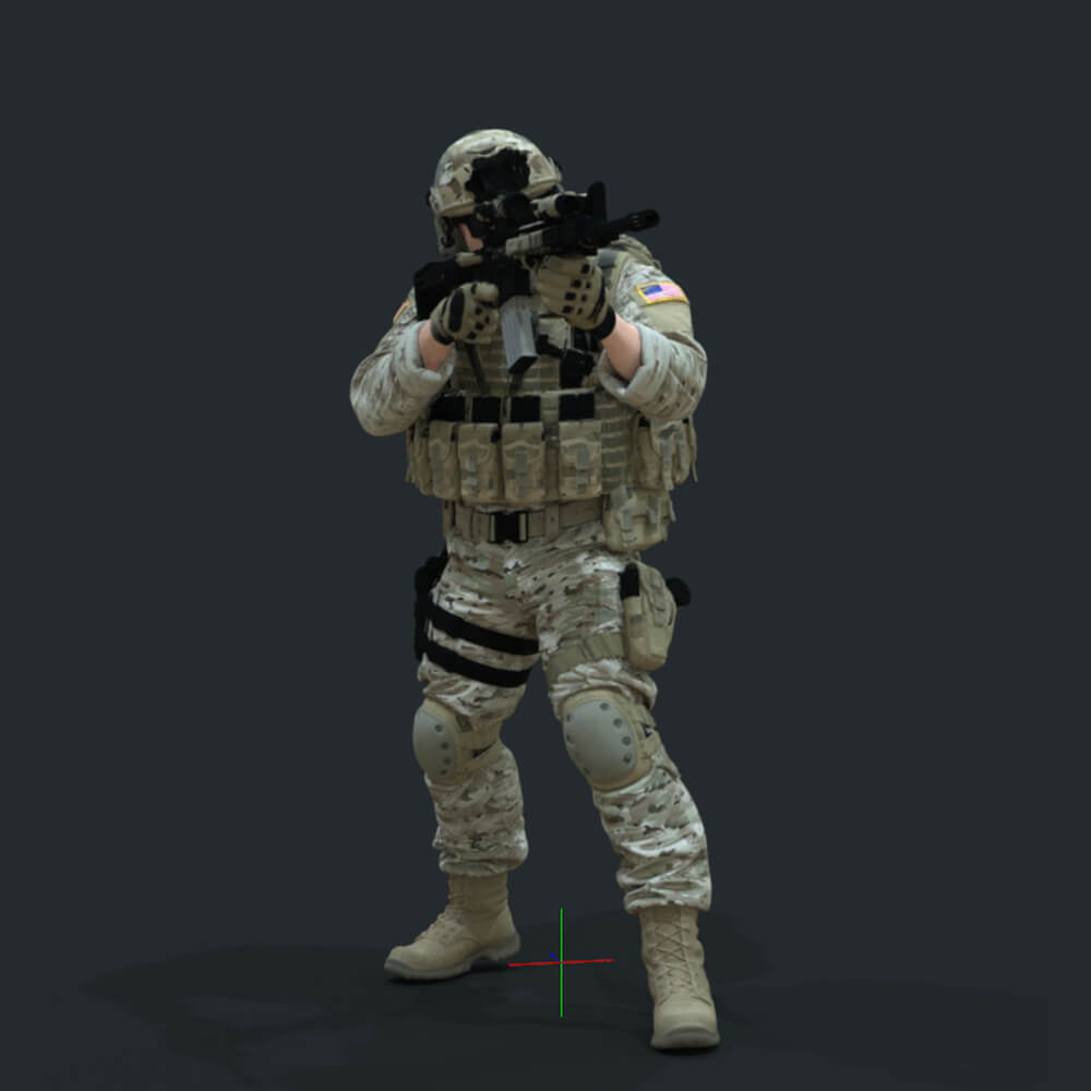 Army US Soldier 2 Daz Content