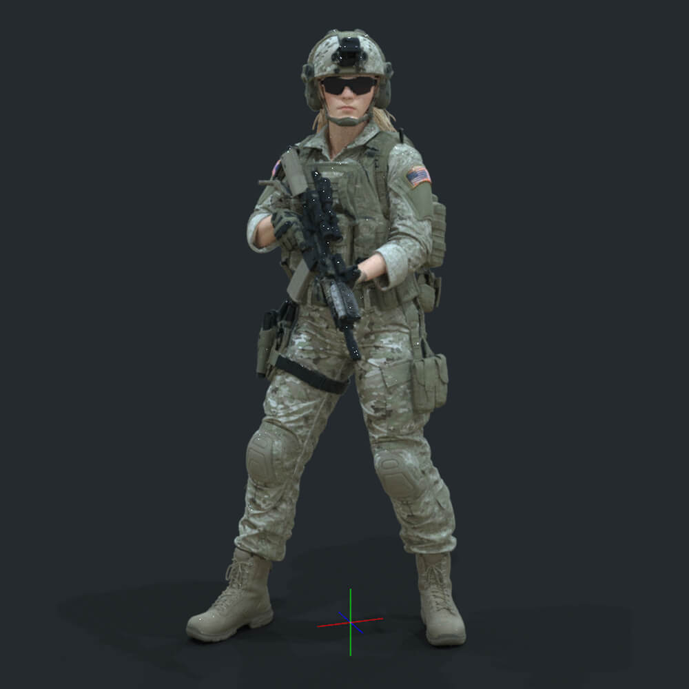 Army US Soldier 3 Female Daz Content