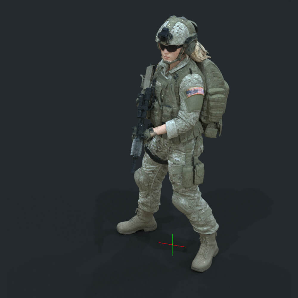 Army US Soldier 3 Female Daz Content