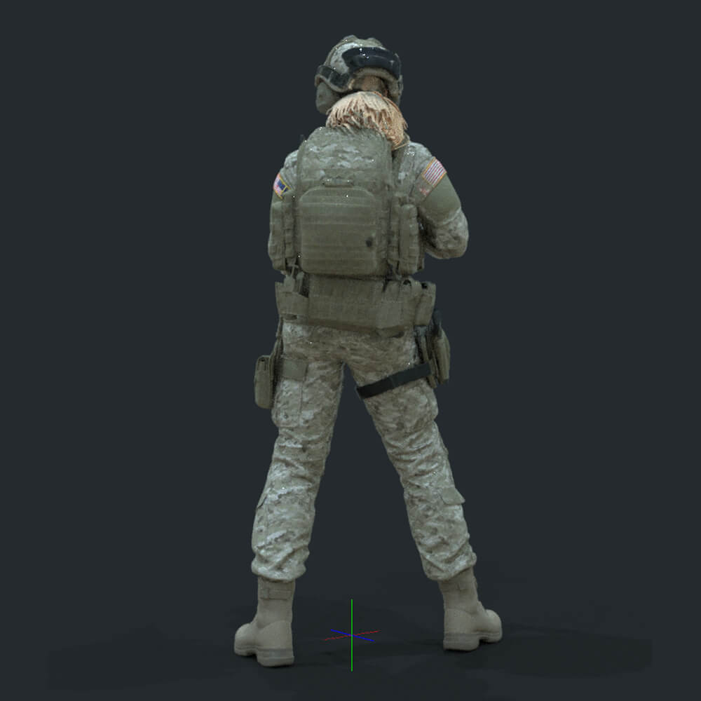 Army US Soldier 3 Female Daz Content