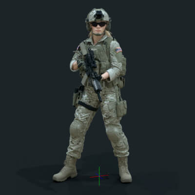 Army US Soldier 3 Female