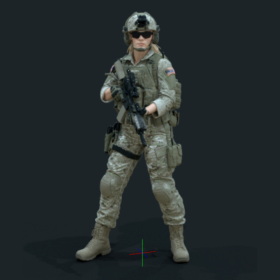 Army US Soldier 3 Female