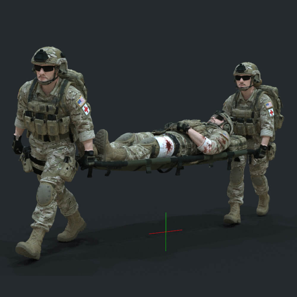 Army US Soldier 4 Evacuation Daz Content