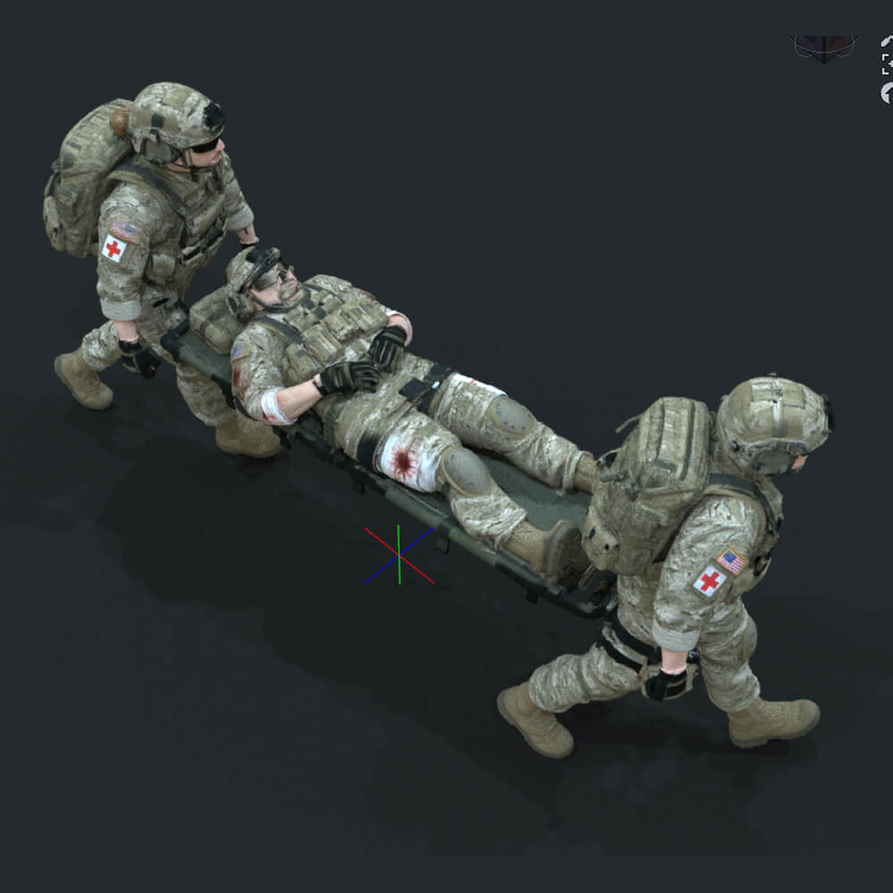 Army US Soldier 4 Evacuation Daz Content