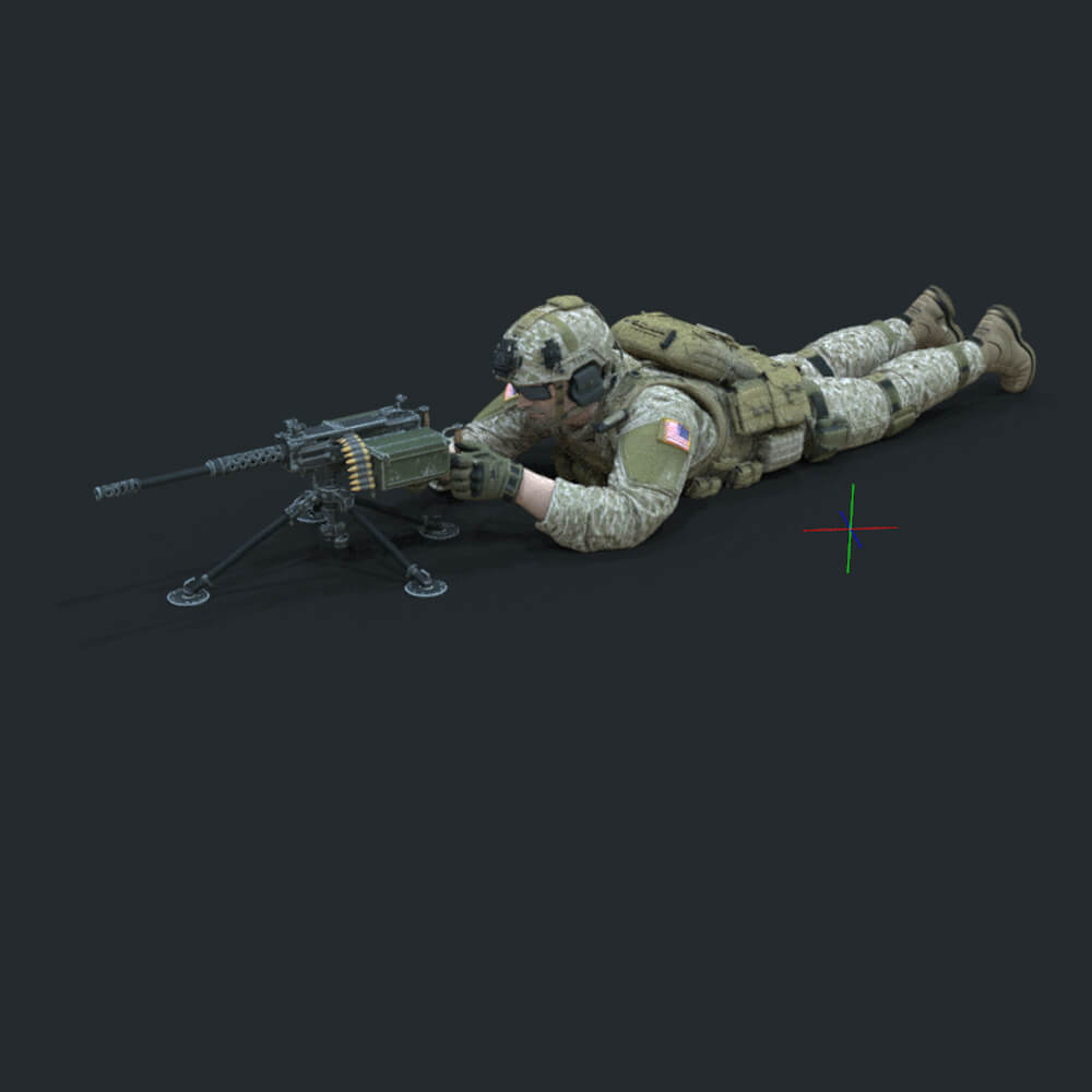 Army US Soldier 5 Installable with Weapons Daz Content