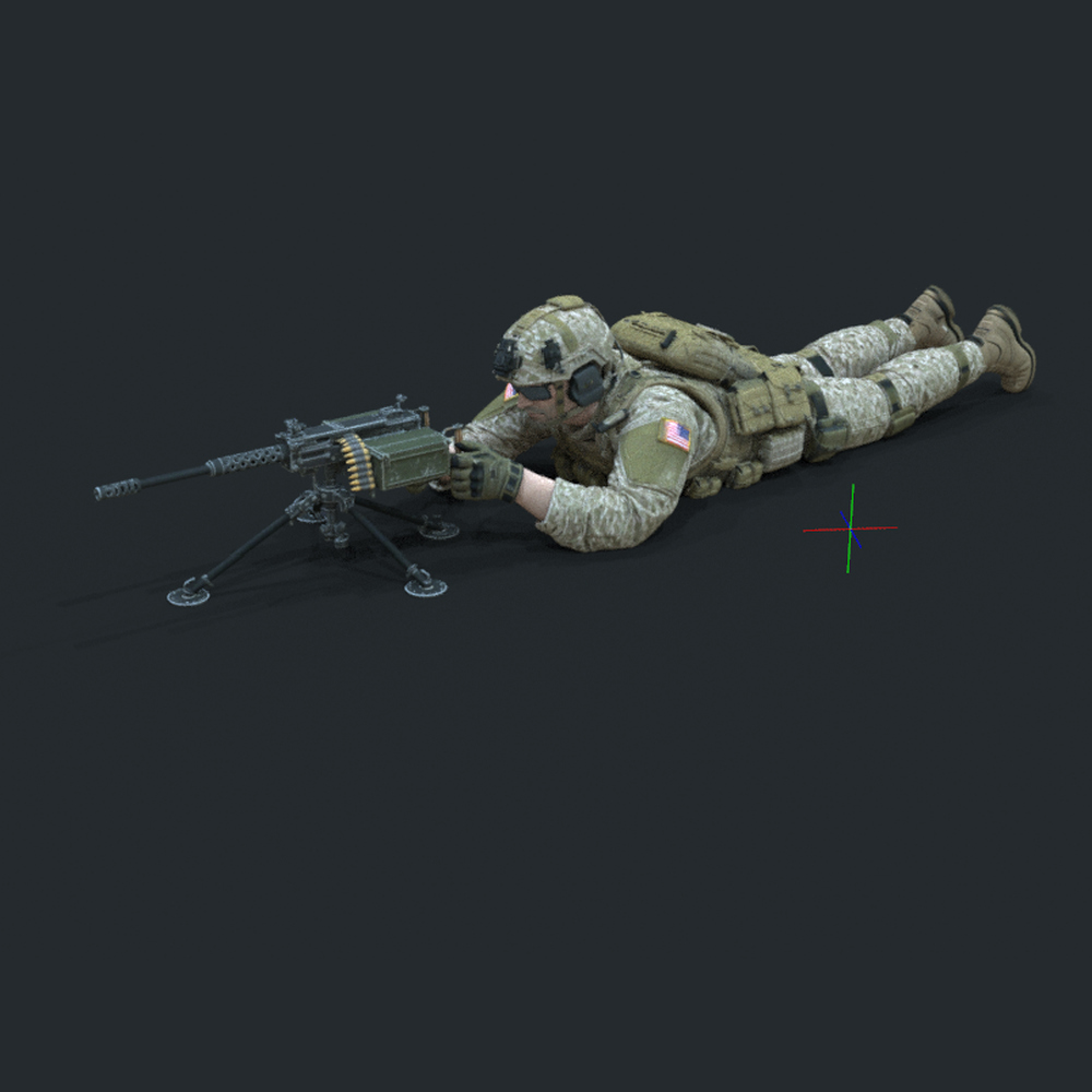 Army US Soldier 5 Installable with Weapons Daz Content