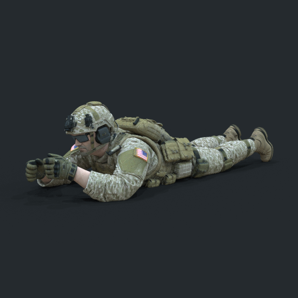 Army US Soldier 5 Installable with Weapons Daz Content