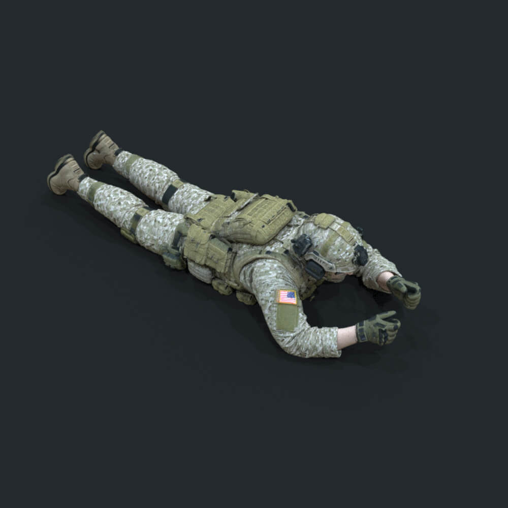 Army US Soldier 5 Installable with Weapons Daz Content