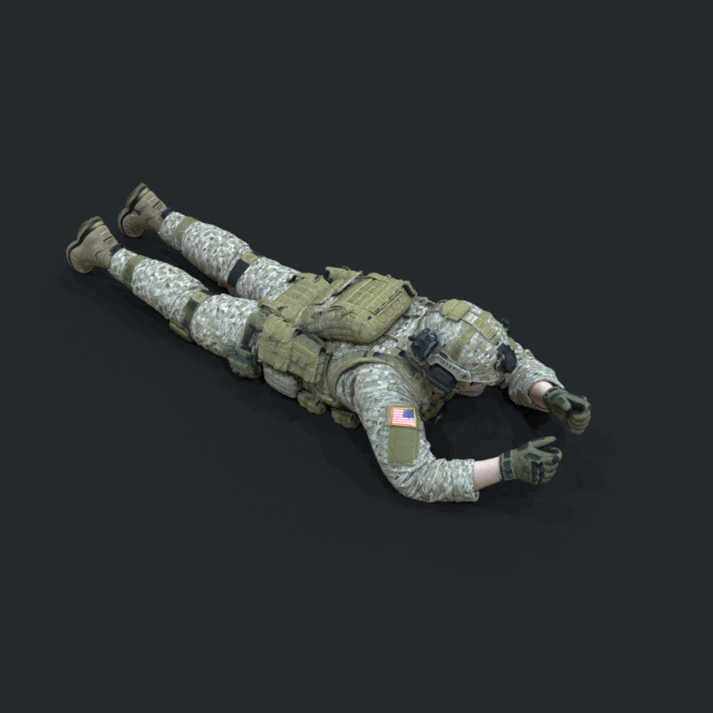 Army US Soldier 5 Installable with Weapons Daz Content