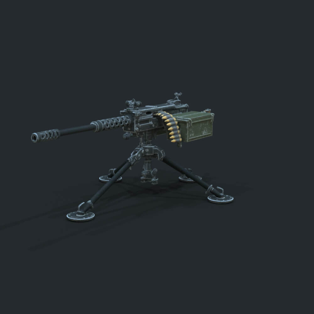Army US Weapons M2 Machine Guns Daz Content