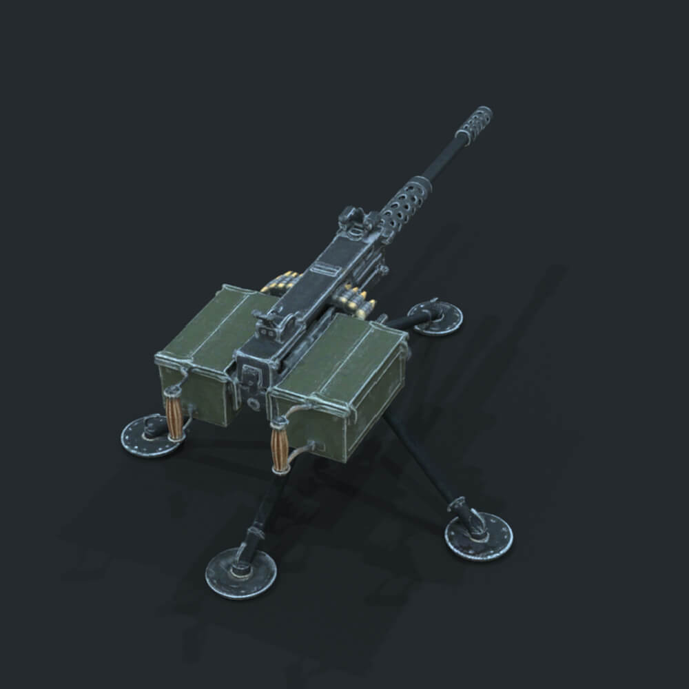 Army US Weapons M2 Machine Guns Daz Content