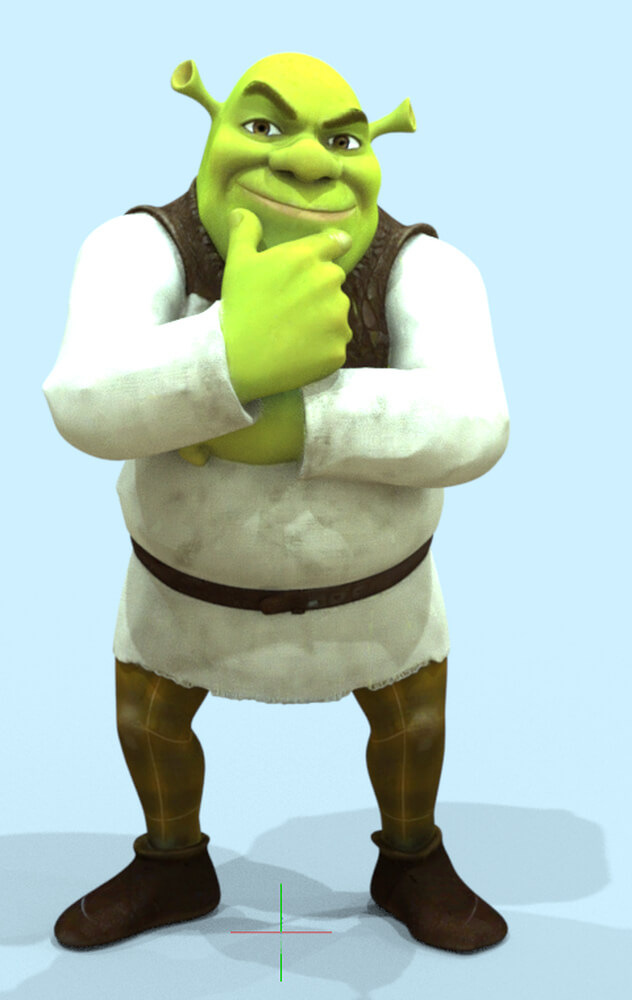 Character " Shrek " Thinker Daz Content