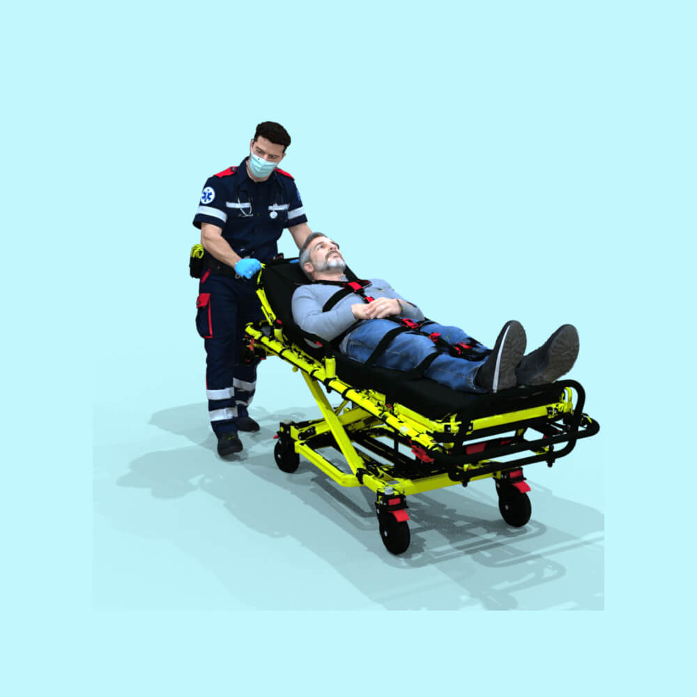 Emergency Nurse Male with Stretcher Daz Content