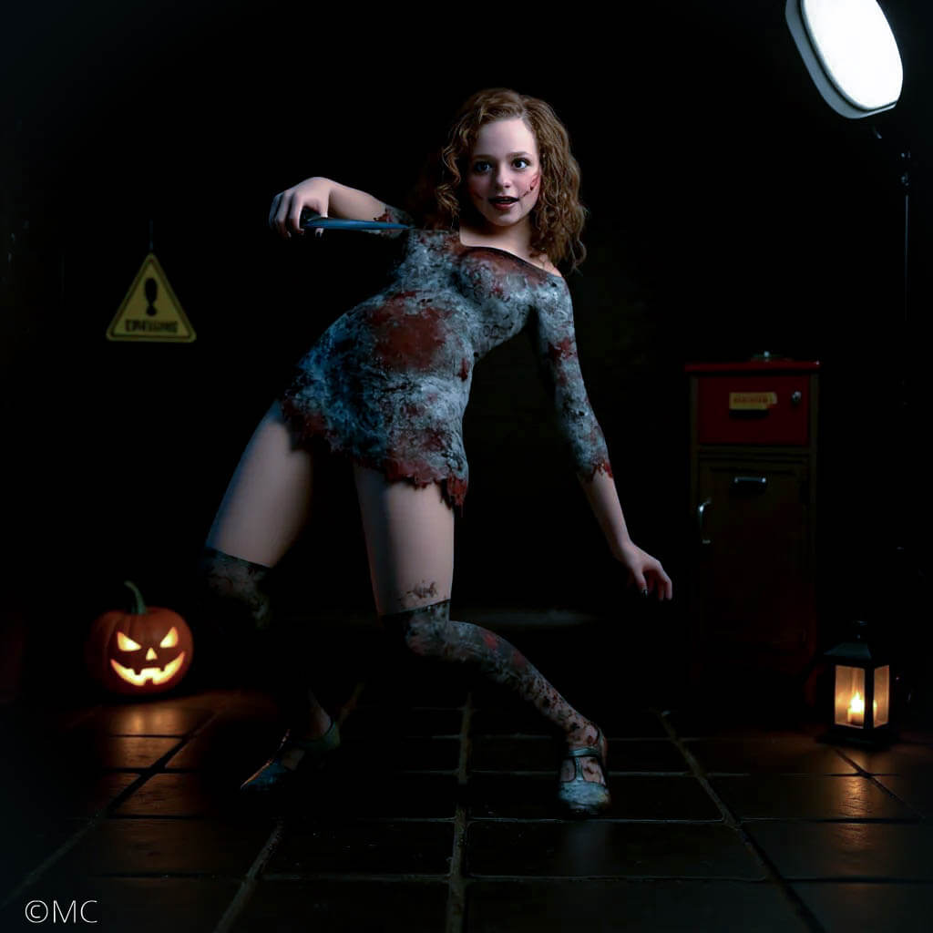 Halloween Series (Doll E) 3D Render, Digital Art by MC3D57