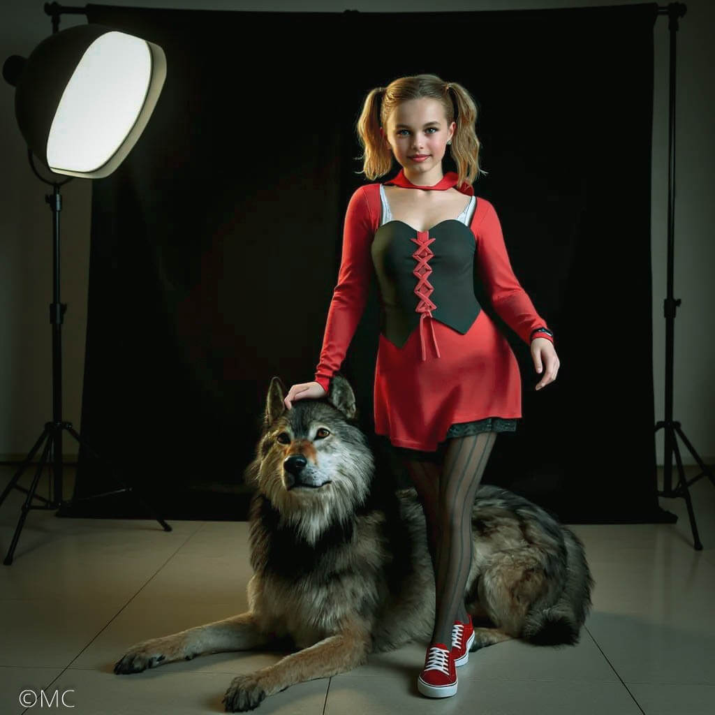 The Character Is Red Riding Hood 3D Render, Digital Artwork by MC3D57
