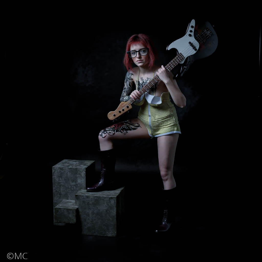 The Character of Fantasy Beauty Red Hair Guitar 3D Render, Digital Artwork by MC3D57