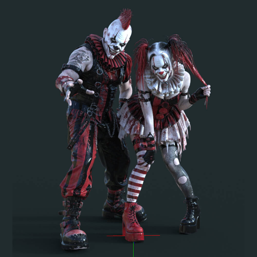 Halloween 2026 Clown Couples Daz Content