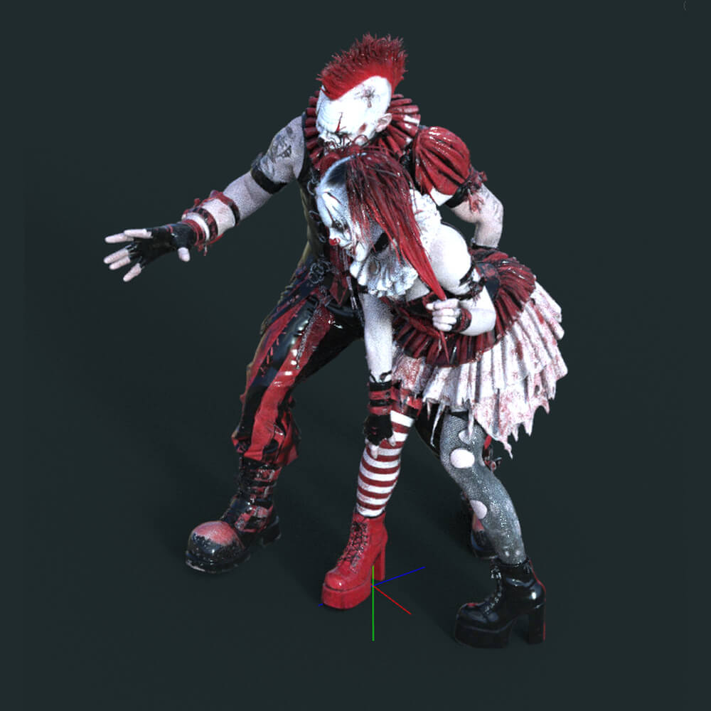 Halloween 2026 Clown Couples Daz Content