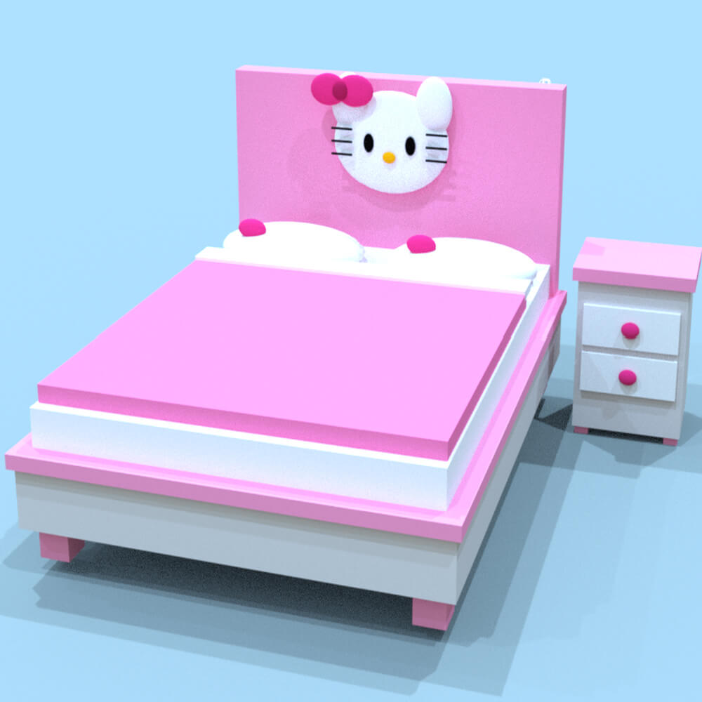 Hello Kitty Bed Daz Content