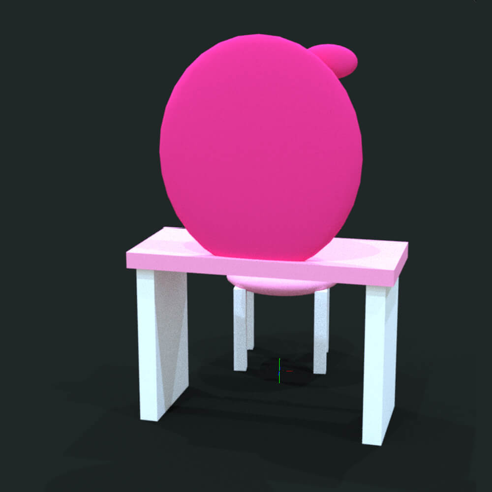 Hello Kitty Dressing and Stool Daz Content