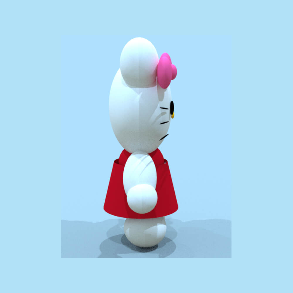 Hello Kitty Red Dress Daz Content