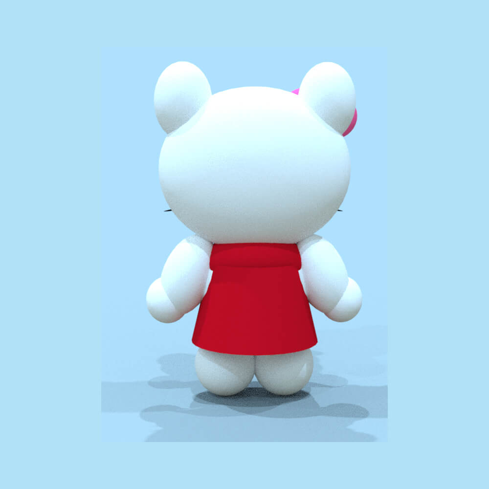 Hello Kitty Red Dress Daz Content
