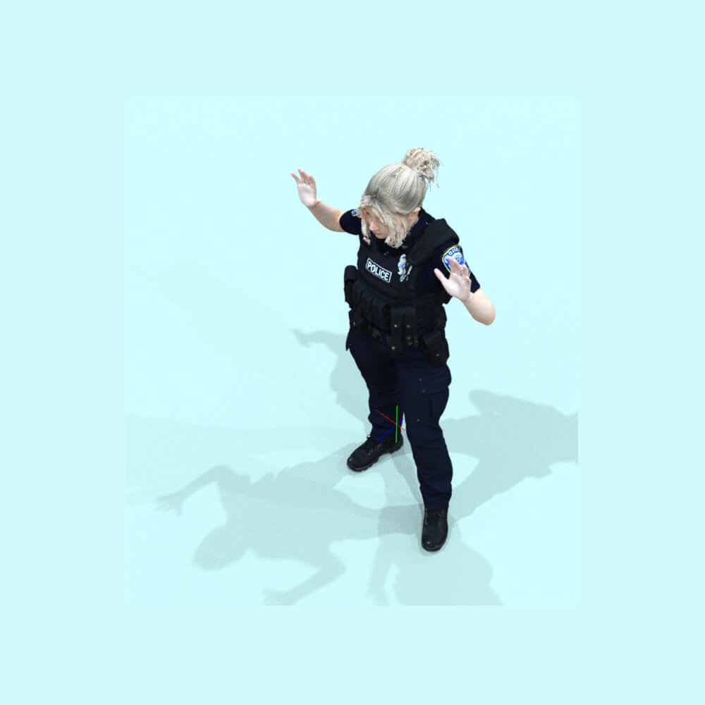 Police Woman Arms Raised Daz Content
