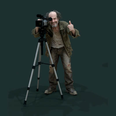 Psychopath Series 1 Man Stand with Camera 1990 2 Daz Content