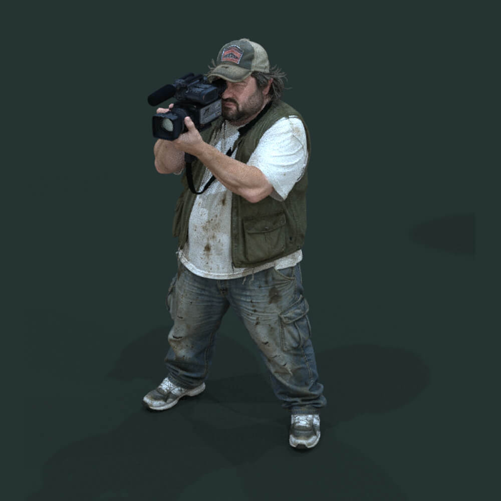 Psychopath Series 1 Man Stand with Camera 1990 Daz Content