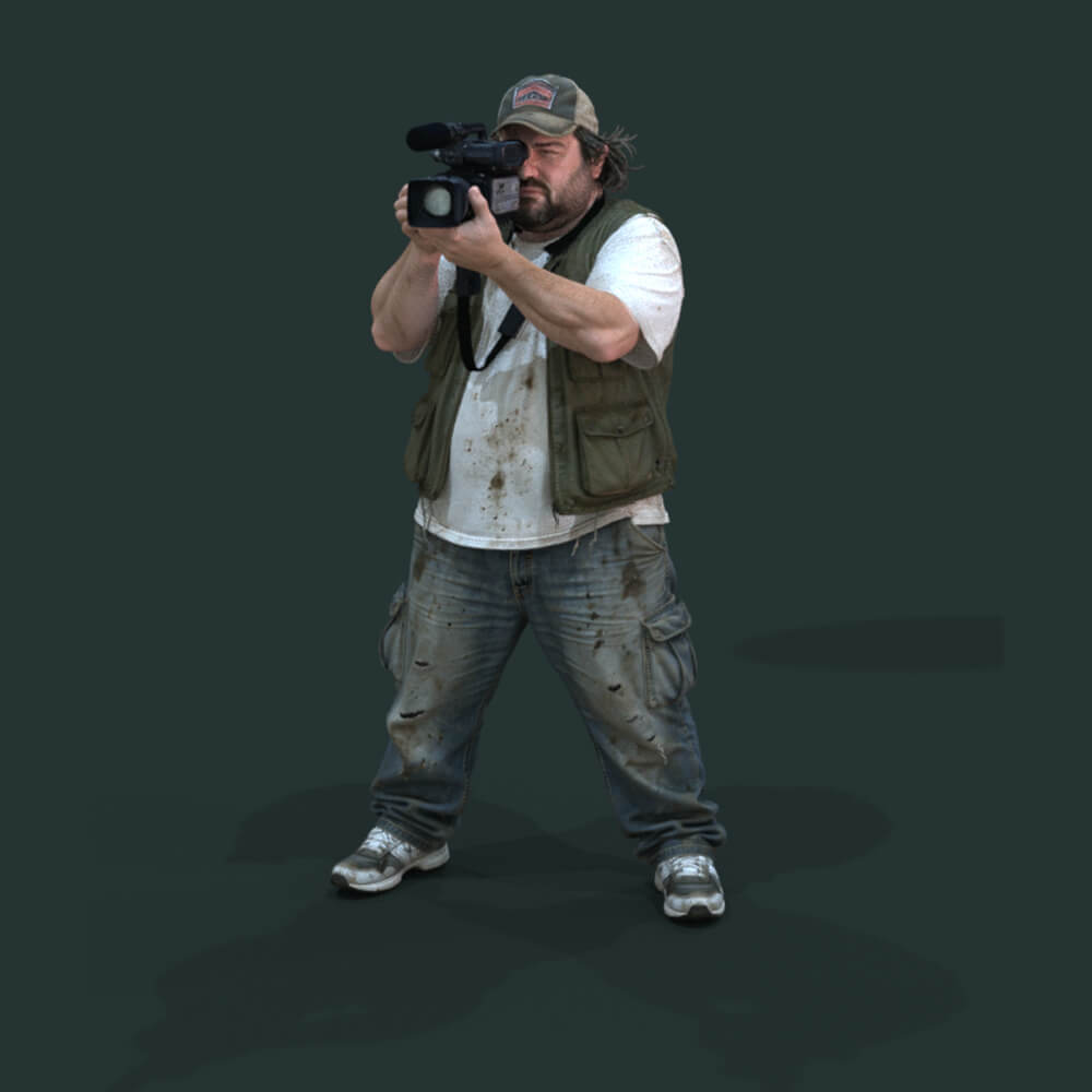 Psychopath Series 1 Man Stand with Camera 1990 Daz Content