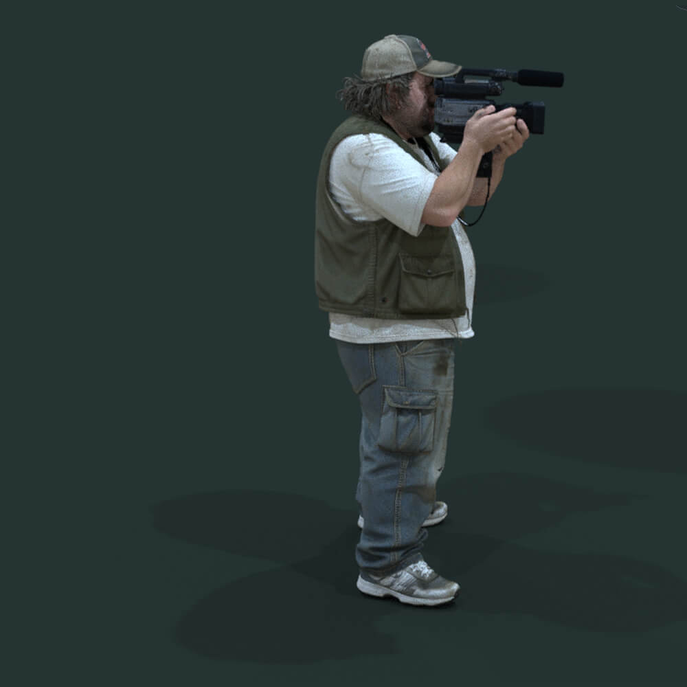 Psychopath Series 1 Man Stand with Camera 1990 Daz Content