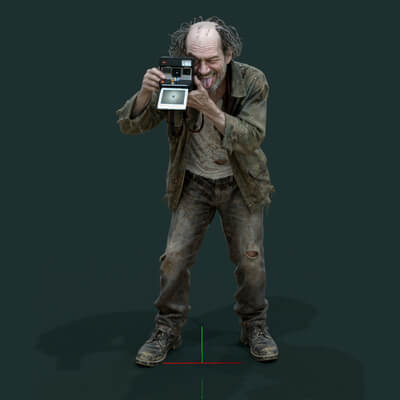 Psychopath Series 1 Man Stand with Polaroid Daz Content