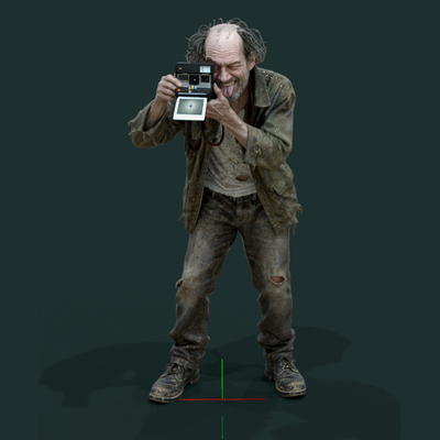 Psychopath Series 1 Man Stand with Polaroid Daz Content