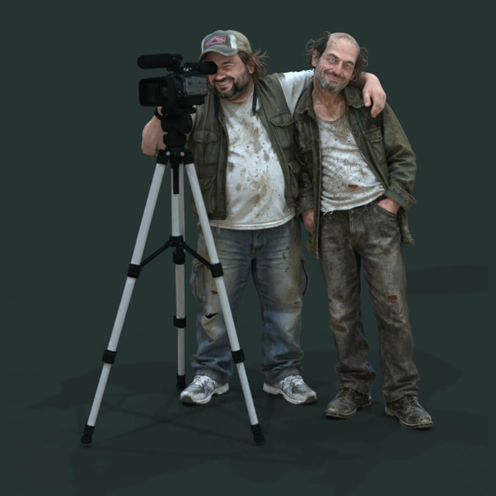 Psychopath Series 2 Man Stand with Camera 1990 Daz Content