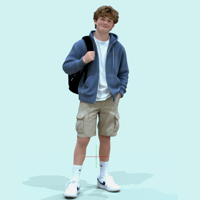 School Student Boy and Bag