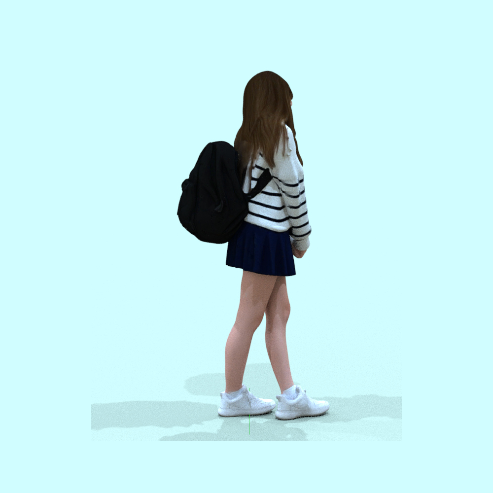 School Student Girl Hair Black Daz Content