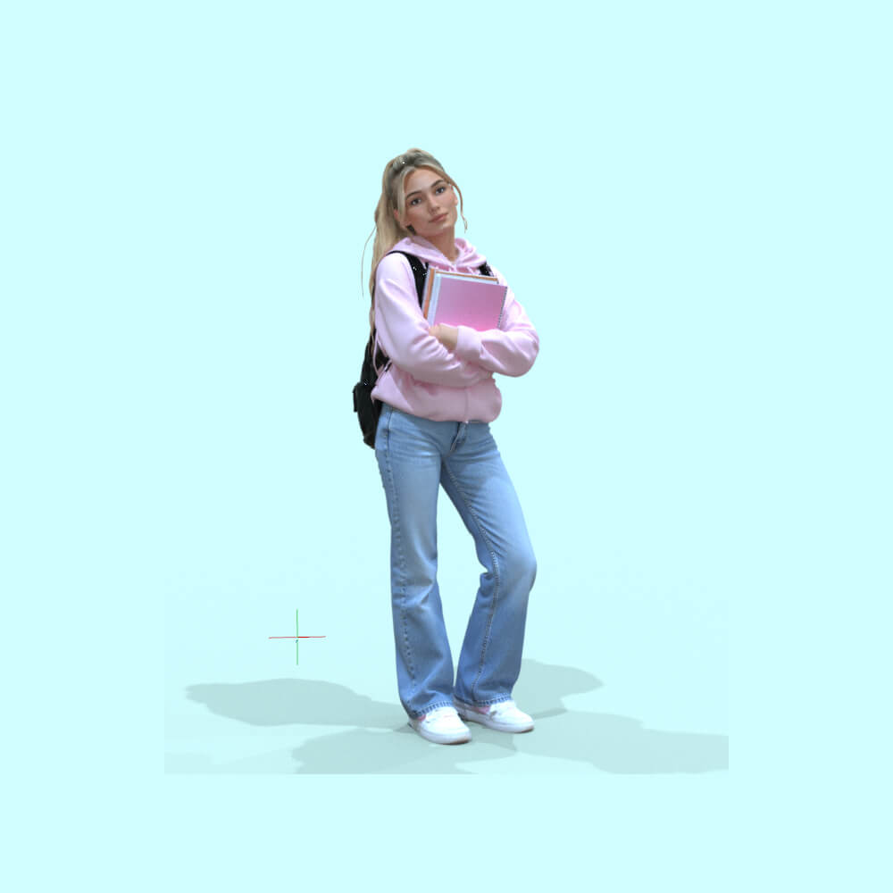 School Student Girl Hair Blonde Daz Content
