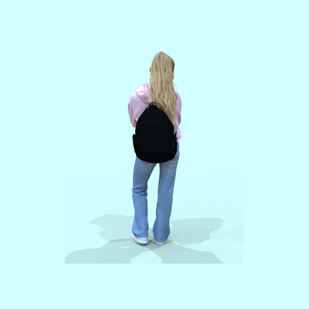 School Student Girl Hair Blonde Daz Content