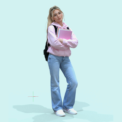 School Student Girl Hair Blonde