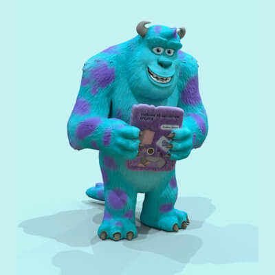 Sulley Monsters Inc - Daz Content by MC3D57