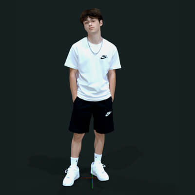 Teenager Stand Boy and Short