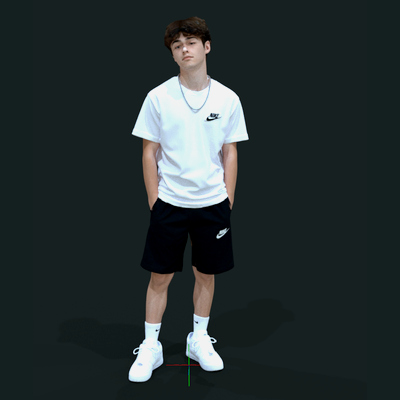 Teenager Stand Boy and Short