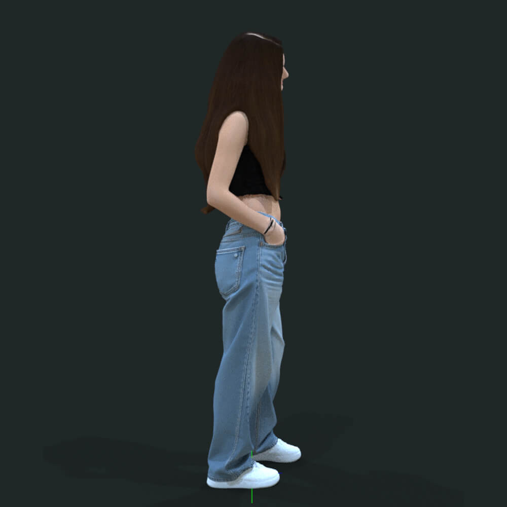 Teenager Standing Girl Daz Content