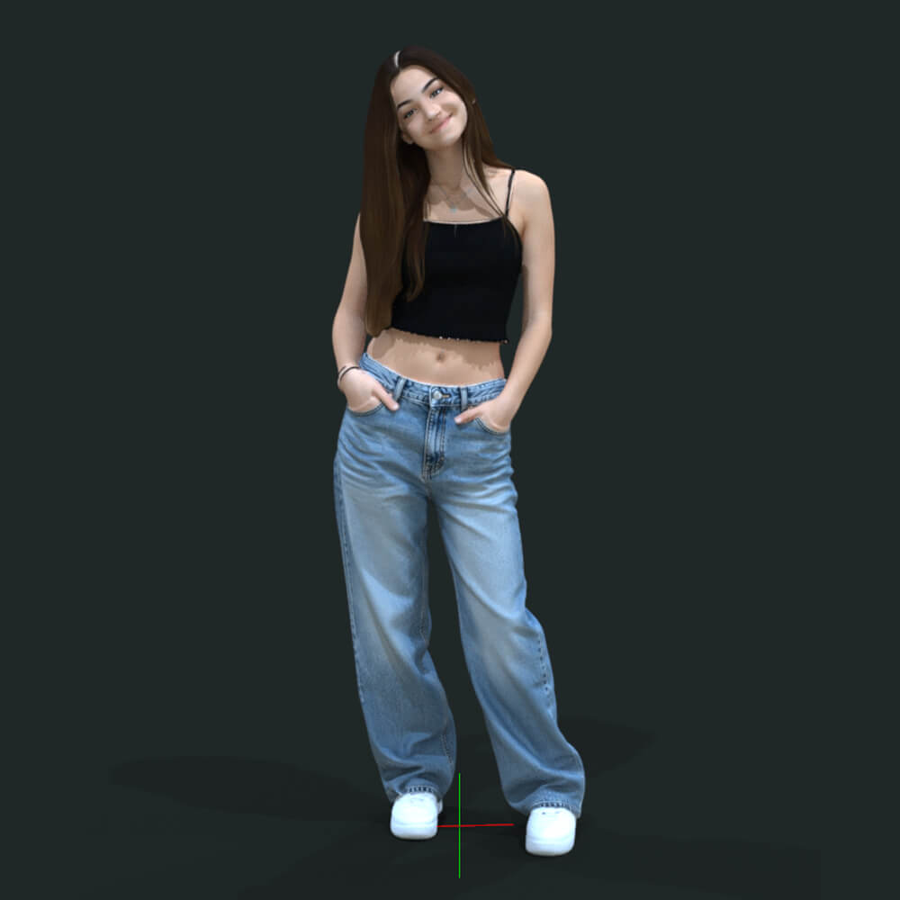 Teenager Standing Girl Daz Content