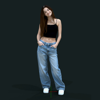 Teenager Standing Girl
