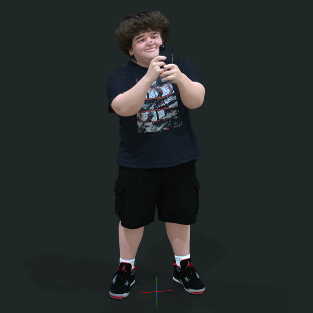 Teenager with Phone 1 Daz Content